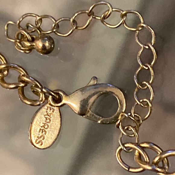EXPRESS - necklace: signed gold / silver toned linked, adjustable - Picture 5 of 16